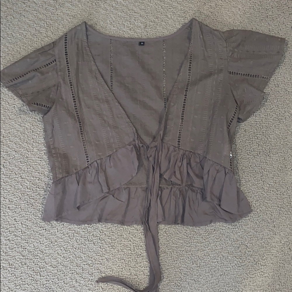 Tie-up blouse
